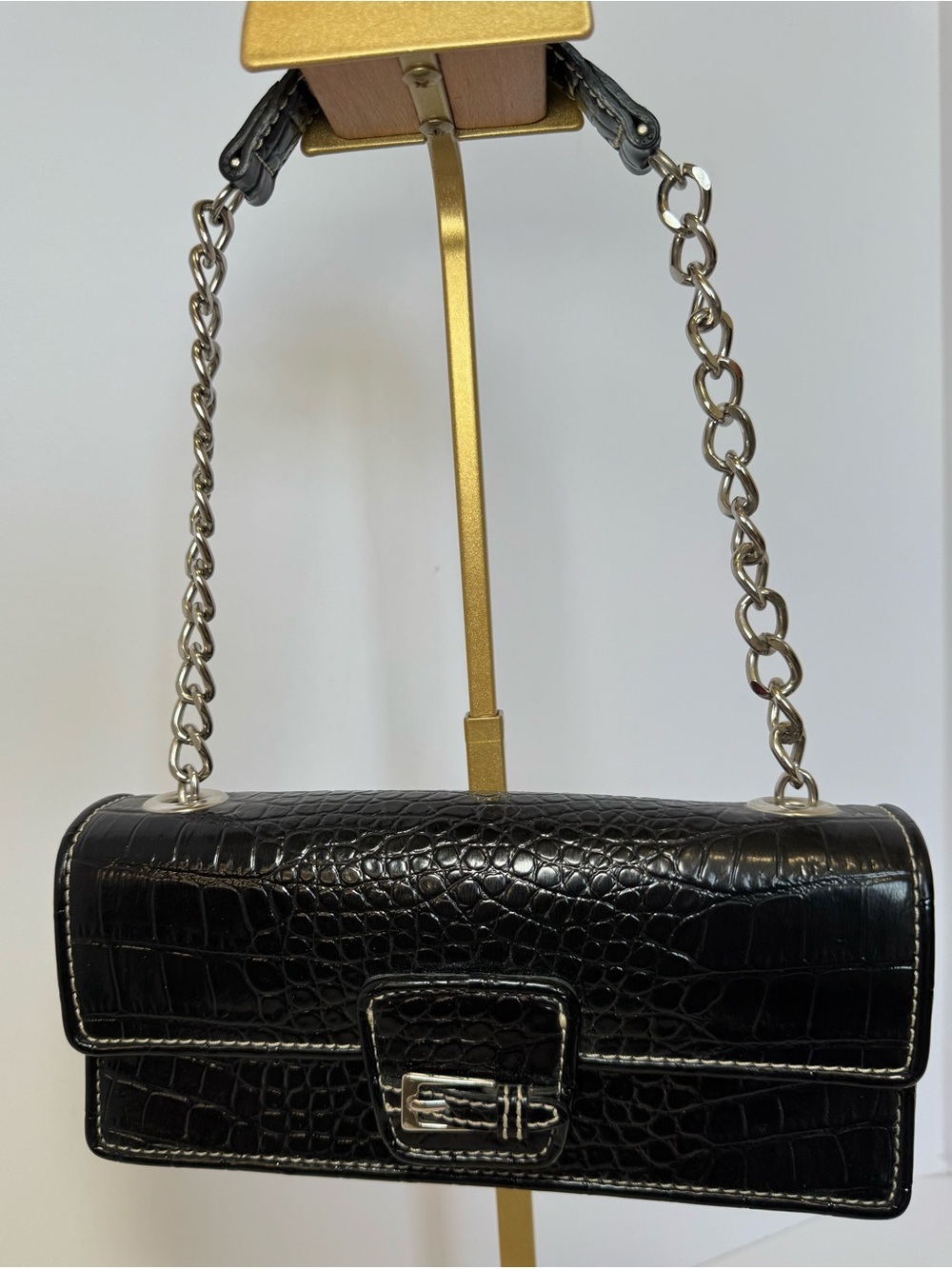 Liz Claiborne crocodile-embossed mini bag
